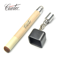 xmlivet High quality Tip tool Original USA Cueteck Pen-design Wooden Tip Prep + Rubber Chalk Holder Billiards accessories 2024 - buy cheap