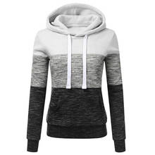 Fashion Womens Casual Hoodies Sweatshirt Patchwork Ladies Hooded Pullove Pullover Fleece Loose Female Tracksuits Casual Round 2024 - buy cheap