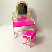 Silla de tocador clásica de moda para niñas, casa de juegos, dormitorio, juguete para niñas, el mejor regalo, accesorios para muebles de muñecas Barbie 2024 - compra barato