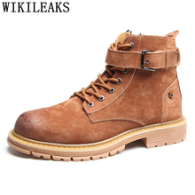 Ayakkab-botas militares de cuero genuino para Hombre, Zapatos casuales, Botines, 2021 2024 - compra barato