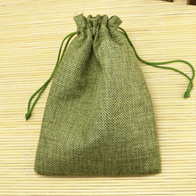 Bolsa de yute con cordón de cierre, bolsa de tela para almacenaje de incienso, accesorios de joyería cosmética, bolsa de embalaje, 100 Uds. 9,5x13,5 cm 2024 - compra barato