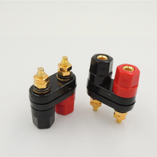 10pcs/lot Gold Plated Speaker Amplifier Terminal dual Binding Post Banana Plug Jack Connector Wholesale 2024 - buy cheap