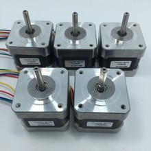 free shipping 5 PCS / lot 17HS4401 4-lead Nema 17 Stepper Motor 42 motor 42BYGH 1.7A CE ROSH ISO CNC Laser Grind Foam Plasma Cut 2024 - buy cheap