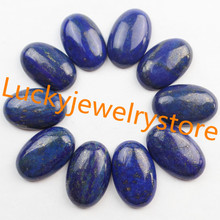 Free shipping 10pcs Beautiful Lapis Lazuli Oval CAB CABOCHON 30x20x7mm SHX81(Min.order 10$ mix) 2024 - buy cheap