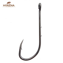 Hyaena 50pcs/lot 92247 1#-6/0 Bait Holder Fishing Hooks Black Barbed Shank Beak Bait Holder Hook with 2 Barbs Jig Fish Hooks 2024 - buy cheap