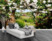 Beibehang 3D Photo Wallpaper Rose Corridor Pastoral Flower Mural Bedroom Living Room Sofa TV Background wallpaper for walls 3 d 2024 - buy cheap