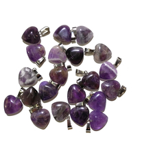 10 PCS Natural Amethysts Pendants Lucky Stone Crystal Pendant for Jewelry Making Necklace 2024 - buy cheap