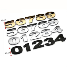 Adesivos de metal para carro 3d, letras para a z e 0 a 9 números, 3 cores, opção de emblema de qualidade superior, moda para carro, 1 peça 2024 - compre barato