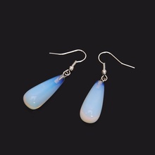 1 Pair New Natural Stone Earrings Vintage Crystal Quartz Drop Earring For Women Girls Fashion Jewelry Gift 2024 - buy cheap