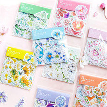 45 Pcs/Pack Japanes Kawaii Japanese Decoracion Journal Cute Diary Flower Stickers Scrapbooking Flakes Stationery School Supplies 2024 - buy cheap