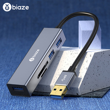 Biaze USB Hub 3.0 High Speed 3 Ports Splitter Usb Hub Adapter SD Card TF Card Reader For PC Laptop Computer Notebook USB 3.0 Hub 2024 - buy cheap