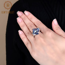Драгоценный камень, новинка, натуральный Iolite, голубое женское кольцо, классические серебряные Квадратные Кольца для женщин, Изящные Ювелирные изделия 2024 - купить недорого