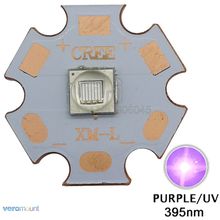 5pcs/lot! Epileds 5050 8W UV 395NM - 400NM High Power LED Emitter Beads 3.4-3.8V 2500mA XM-L2 XML2 T6 16mm 20mm Full Copper PCB