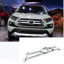 Estilo do carro peças para toyota rav4 rav 4 adventure 2019 2020 abs chrome frente centro grille grill capa guarnição exterior acessórios 2024 - compre barato