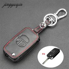 jingyuqin Leather Cover For Suzuki Swift Grage Vitara Alto Remote 2 Buttons Modified Flip Car Key Case Upgrade Protection Holder 2024 - buy cheap