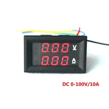 4pcs/lot Red DC 0-100V/10A Ammeter Voltmeter Gauge Amperemeter Volt Meter Car LED Tester Digital Current Voltage Monitor 2024 - buy cheap