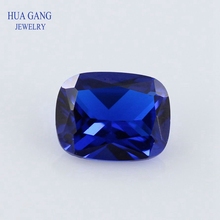 113# Blue Baguette Shape Princess Cut Synthetic Spinel Stone For Jewelry Size 5x7mm~10x14mm 2024 - buy cheap