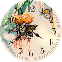 WONZOM Butterflies Flower Design Wall Clock For Home Decor, Wall Art Large Wall Watch, No Ticking Sound, Creative Decoration 2024 - buy cheap