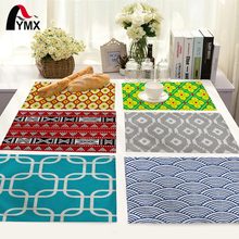 Geometric Pattern Table Mat Geometric Printing Table Napkin Placemat Kitchen Decoration Dining Accessories for Wedding Party 2024 - buy cheap