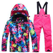 Children's Ski Suit 2020 New Children's Suits Waterproof Windproof Warm -30 Degree Boys Girls Snowboard Jacket + Ski Pants Sets 2024 - buy cheap