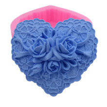 Heart Shape Flower Soap Mold Cake Mold Candle Wax Resin Craft Aromatherapy Gypsum Silicone Mold 2024 - buy cheap