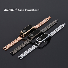 Correa de repuesto de Metal para Xiaomi Mi Band 2, pulsera de acero inoxidable para Mi Band 2, color negro, plateado y dorado 2024 - compra barato
