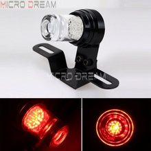 Old School Motorcycle LED Brake Stop Tail Light Sparto Shot Glass Taillights w/ Bracket for Harley Chopper Cafe Racer SR500 2024 - buy cheap