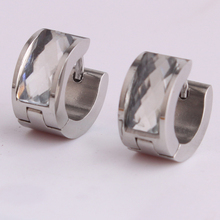 Silver color Section white Acrylic  316L Stainless Steel Stud Earrings for women wholesale 2024 - buy cheap