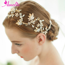 DHL Free Shipping 6pcs/lot Headpieces Ordered Sparkling Crystal Flower Wedding Wavy Headband Dress Hair Accessories 2024 - buy cheap