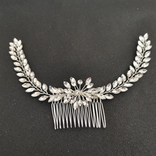 SLBRIDAL Handmade Silver Color Crystal Rhinestone Flower Wedding Hair Comb Bridal Headpieces Hair Accessories Women Jewelry 2024 - buy cheap