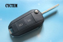 CYCTEM 2 Buttons Modified Folding Remote Key Shell Car Keyless Entry Fob Case Blank Cover Fit For Peugeot 407 HU83 Blade 2024 - buy cheap