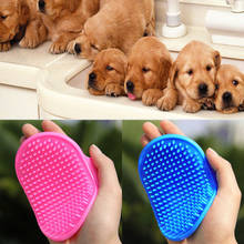 Comfortable Pet Products Dog Cat Bath Brush Comb Rubber Glove Fur Grooming Massaging Massage Device Hair Shedding Trimming Brush 2024 - buy cheap