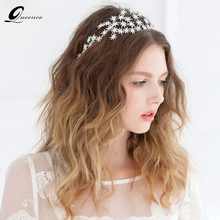 Rhinestone Star Crown Hairband Vintage Crystal Bridal Tiara Soft Wedding hair accessories  Plated tiara Party Pageant 2024 - buy cheap