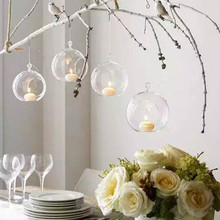 Árvore de natal decorações suspensão tealight titular terrário vidro globo castiçal castiçal decoração do casamento 2024 - compre barato