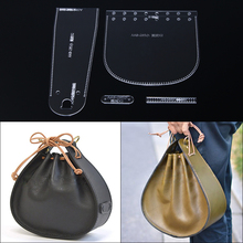 1 conjunto de modelo de acrílico diy, estêncil de couro artesanal, bolsa de mão feminina, bolsa de ombro, padrão de costura, 19*16*8cm 2024 - compre barato