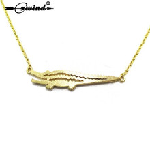 Cxwind-Colgante con forma de cocodrilo para mujer, collar de cocodrilo con forma de Animal, joyería llamativa, regalo, 10 piezas 2024 - compra barato