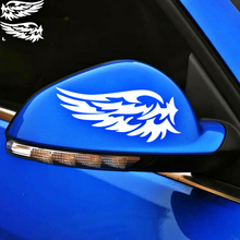 Volkrays 2 X Car Accessories Angel Feather Wings Rearview Car Sticker Decal for Motorcycle Volkswagen Polo Golf Audi Focus Bmw 2024 - buy cheap