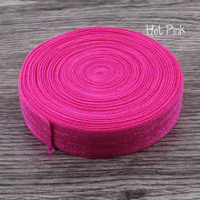 30yards/lot 5/8" (15mm) Hot Pink Shiny Solid Fold Over Elastic Ribbon FOE for Kids Girls Elastic Headbands Hair Ties Hairbow 2024 - buy cheap