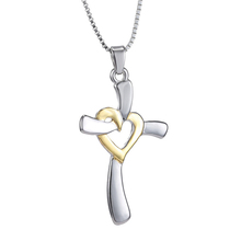 Gold Silver color  Faith Hope Necklace Pendant Necklaces Jewelry Heart Love Women 2024 - buy cheap