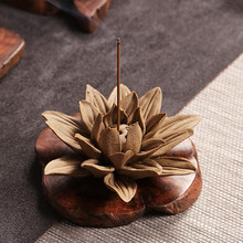 Pottery Handmade Lotus Incense Stick Burner Chinese Antique Incense Cones Holder Home Decor Sandalwood Base Aromatherapy Censer 2024 - buy cheap