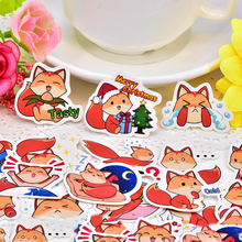 40pcs kawaii Cute Cartoon fox Decoration Adhesive Stickers Diy Paper Stickers Diary Sticker Scrapbook Stationery Stickers 2024 - buy cheap