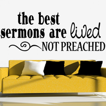 Stickers The Best Sermons Religion Quote Vinyl Wall Decal Church Home Decor Living Room Wall Poster Room Decor House Decoration 2024 - buy cheap