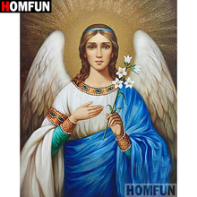 HOMFUN taladro cuadrado/redondo completo 5D DIY pintura de diamante "figura religiosa" bordado punto de cruz 5D decoración del hogar regalo A07647 2024 - compra barato