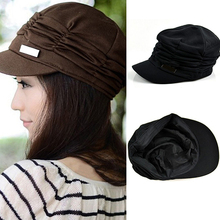 Women Fashion Pleated Peaked Cap Hat Casual  s Travel Sunhat 2024 - buy cheap