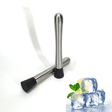 1PC Stainless Steel Ice Cocktail Swizzle Stick Fruit Muddle Pestle Popsicle Stick Crushed Ice Hammer Bar Tools Wine Tool OK 0423 2024 - buy cheap