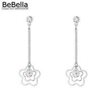 BeBella-pendientes colgantes con forma de estrella para mujer, diseño romántico, hecho con cristales de Swarovski, para regalo 2024 - compra barato