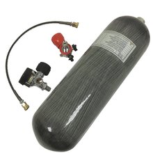 Ac168201 pcp tanque de fibra carbono rifle carabina pcp 300bar cilindro 6.8l ce balão alta pressão 4500psi pcp tanque com válvula 2024 - compre barato