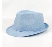 10pcs/lot european style woman man Fedora Hats solid linen casual hat beach jazz hat 7colors m 2024 - buy cheap