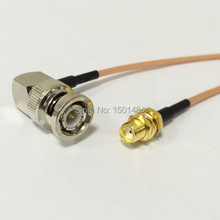 New   SMA Female  Jack   Switch  BNC   Male  Plug  Right  Angle  Convertor RG316 Cable 15CM 6" for WIFI antenna 2024 - buy cheap