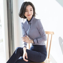 Camisa feminina de manga comprida, blusas de escritório para mulheres com manga comprida, roupas elegantes de trabalho df2427 2024 - compre barato